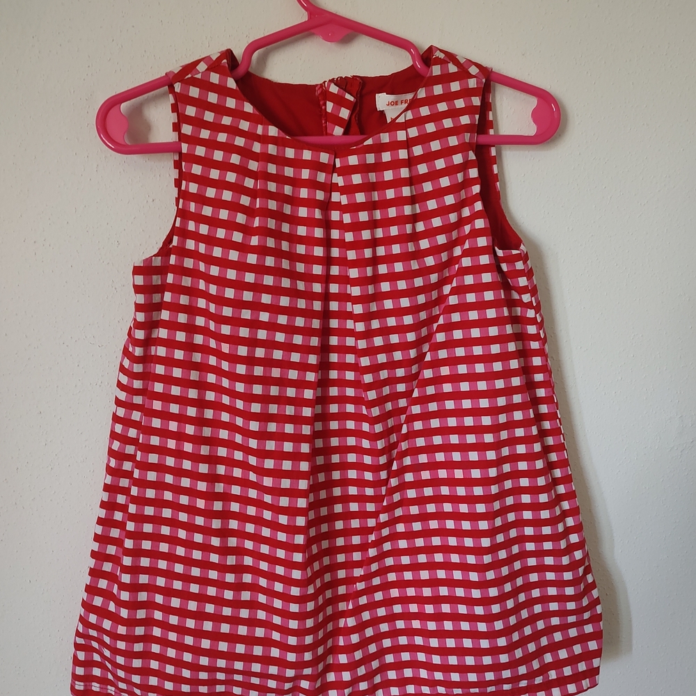 Joe Fresh Red and White Gingham Kids Dress